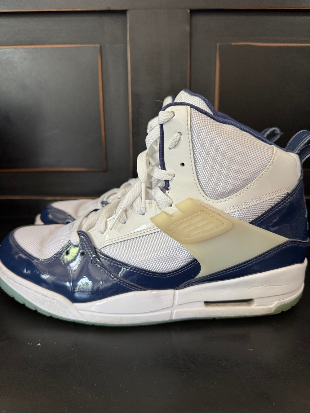 Jordan Men's High-Top Athletic Sneakers in White and Navy
